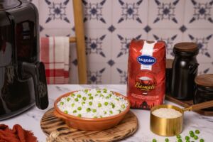 imagen receta Arroz na airfryer: receita passo a passo